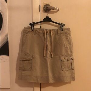 Vintage GAP Casual Beige Cargo Skirt with drawstring & pockets
